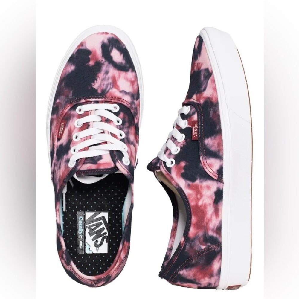 Vans Comfycush Authentic Grunge Wash Tie Dye Women's Classic Skate Shoes Size 8